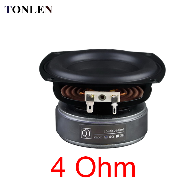 TONLEN 4 inch Subwoofer 4 ohm 8 ohm 40 w HIFI Bass High Power Luidspreker Hoorn draagbare audio Speakers klankkast Geluid Bar: 4 ohm