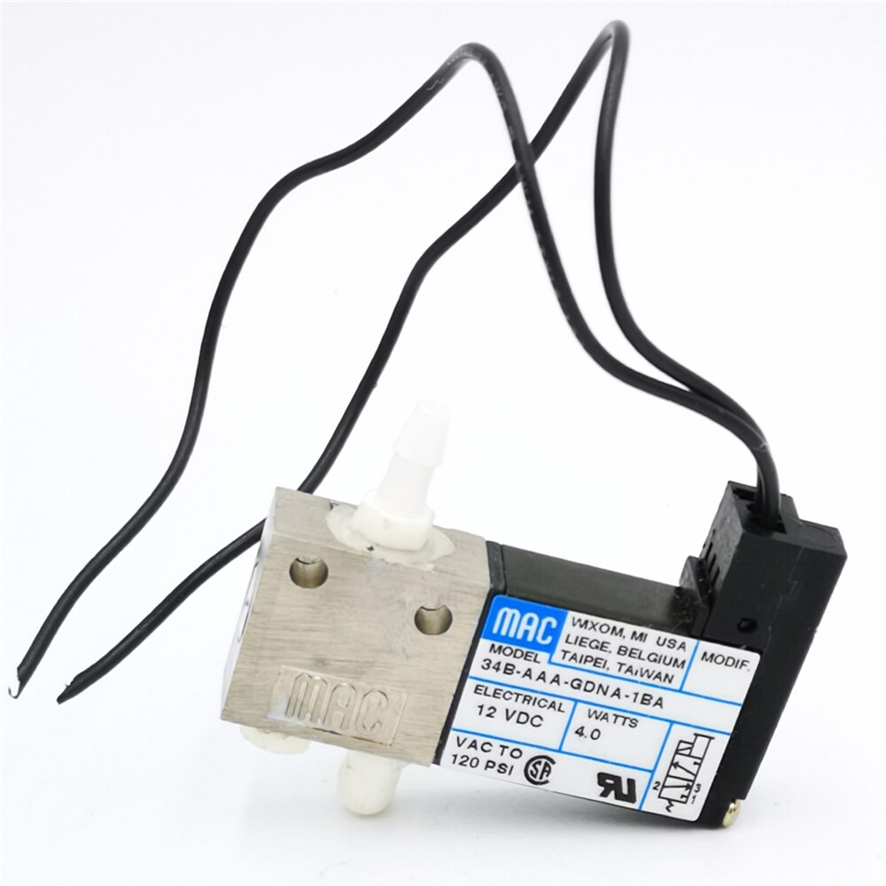 Stati Uniti Mac valvola solenoide miniatura ad Alta velocità in miniatura valvola a tre gareggiare 5 millimetri filettato comune 34B-AAA-GDNA-1BA