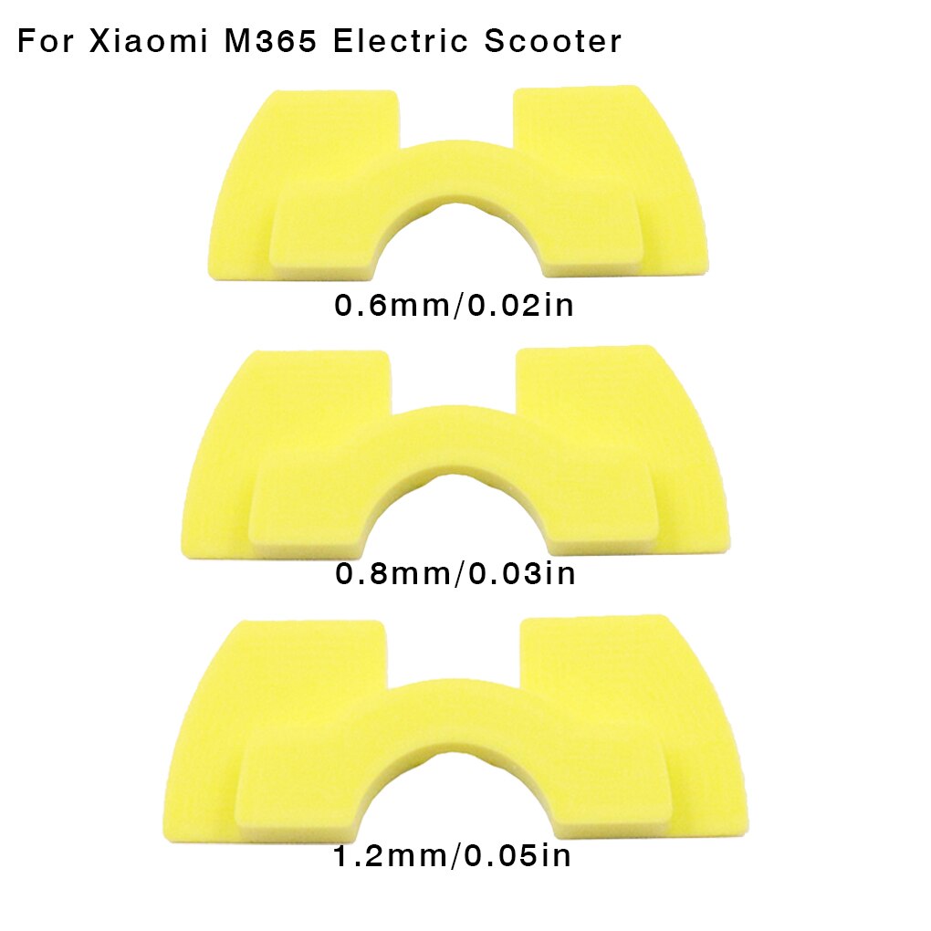 Vervanging Voor Xiaomi M365 3 Stks/set Elektrische Scooter Shock Demper Trillingen Demping Pad 0.6Mm 0.8Mm 1.2Mm Kit: Yellow