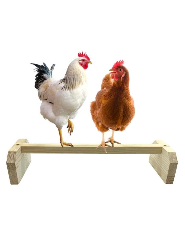 2 Stuks Sterke Houten Achtertuin Kip Baars Effen Roosting Bar Coop Broedmachine Speelgoed T5EB