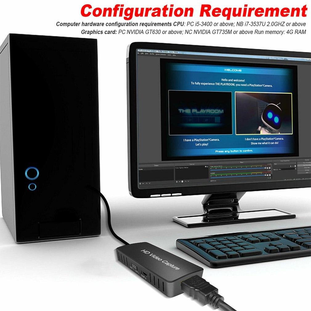 4K 1080p HDMI to USB2.0 Video Game Capture Card for Nintend for Switch for PS4 for Xbox one Plug And Play