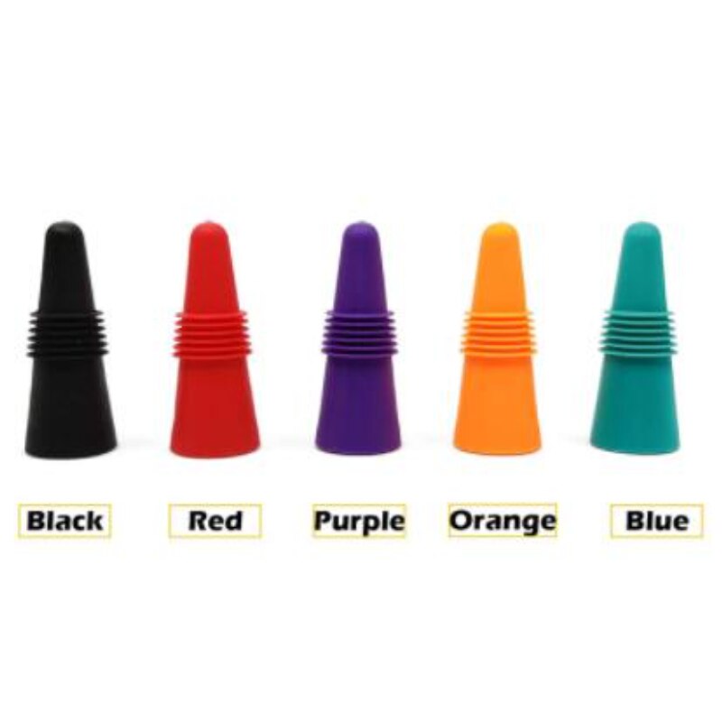 Premium Silicone Wine and Beverage Bottle Cap Set Leak Proof Champagne Bottles Sealer Stoppers Wine Cork Saver Stopper Reusable: 5pcs