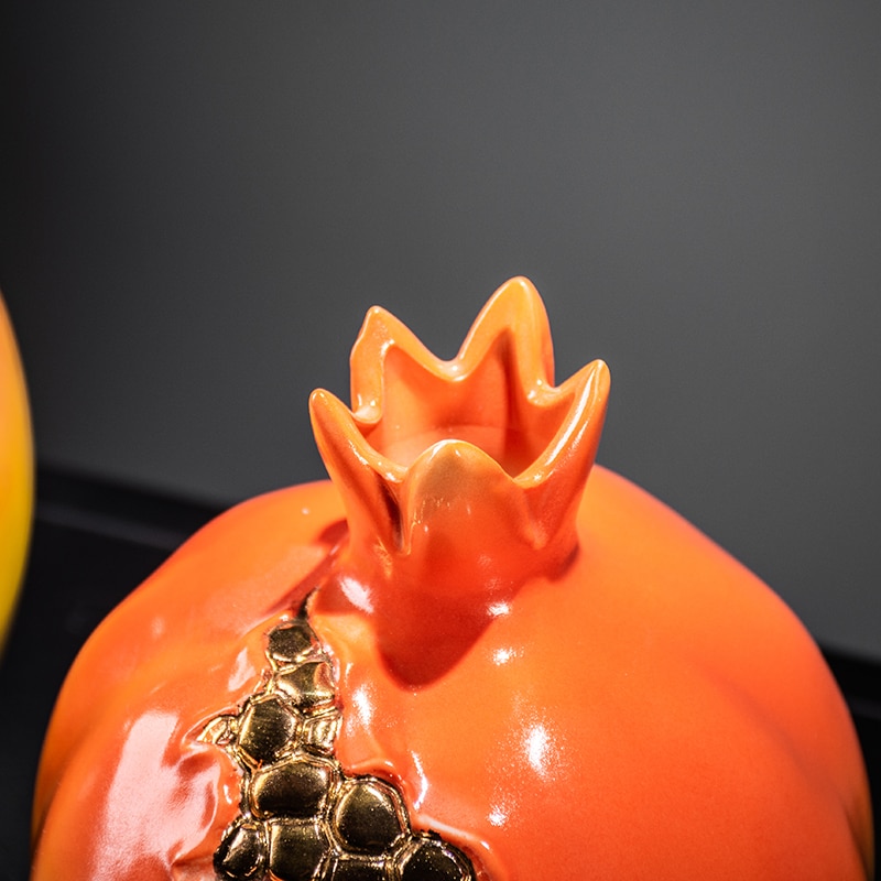 Kinesisk simulation granatæble vase dekoration zen retro tørrede blomster ornamenter stue bogu ramme bolig dekoration vase