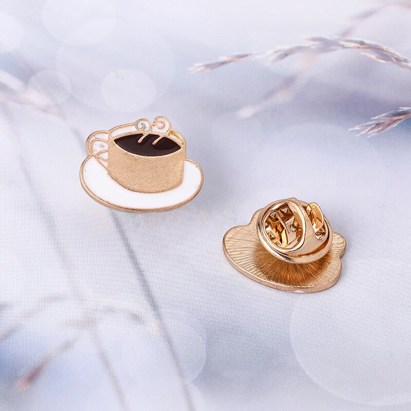 Accesorios de café expreso para parejas, esmaltado para broche de gota de aceite taza de té, Mini insignia de café Tamper, de café para los amantes del café