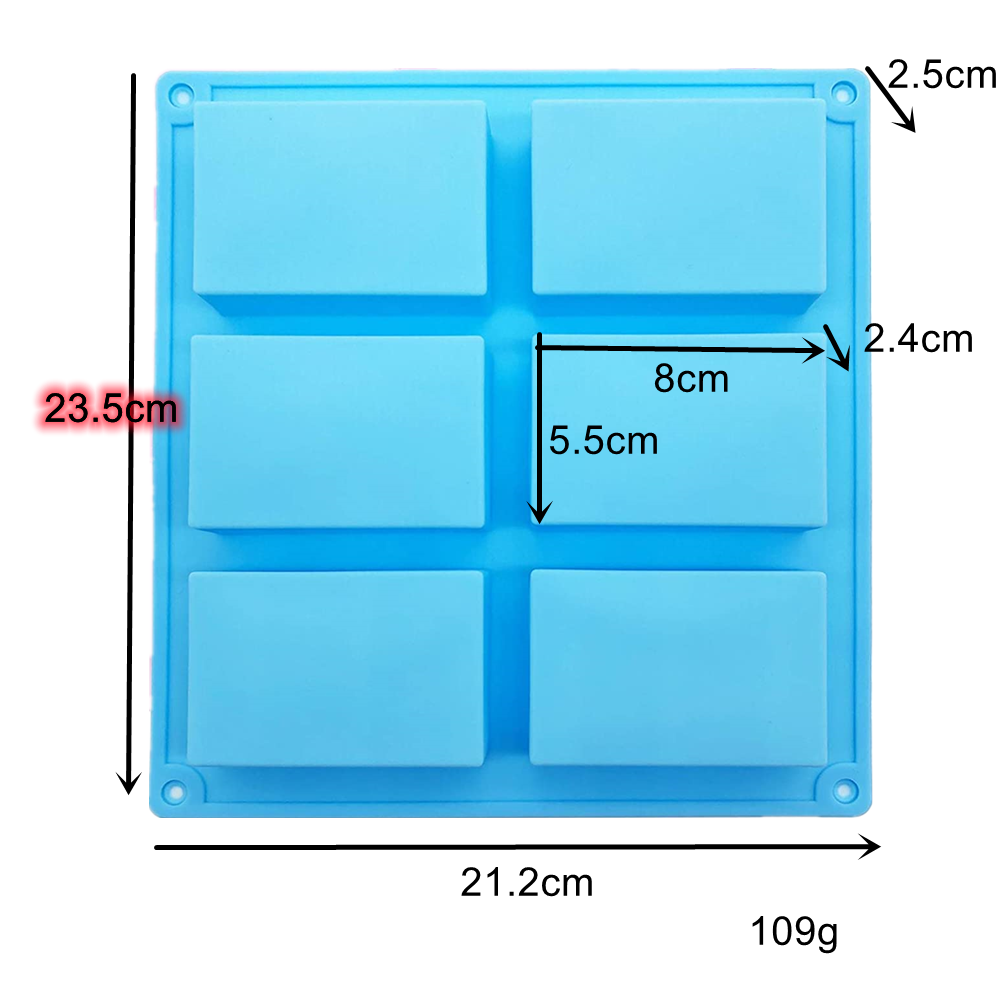 Molde rectangular de silicona para pastel, moldes cuadrados para jabón, pudín, muffins, pan, Brownie, molde de pan de maíz: green