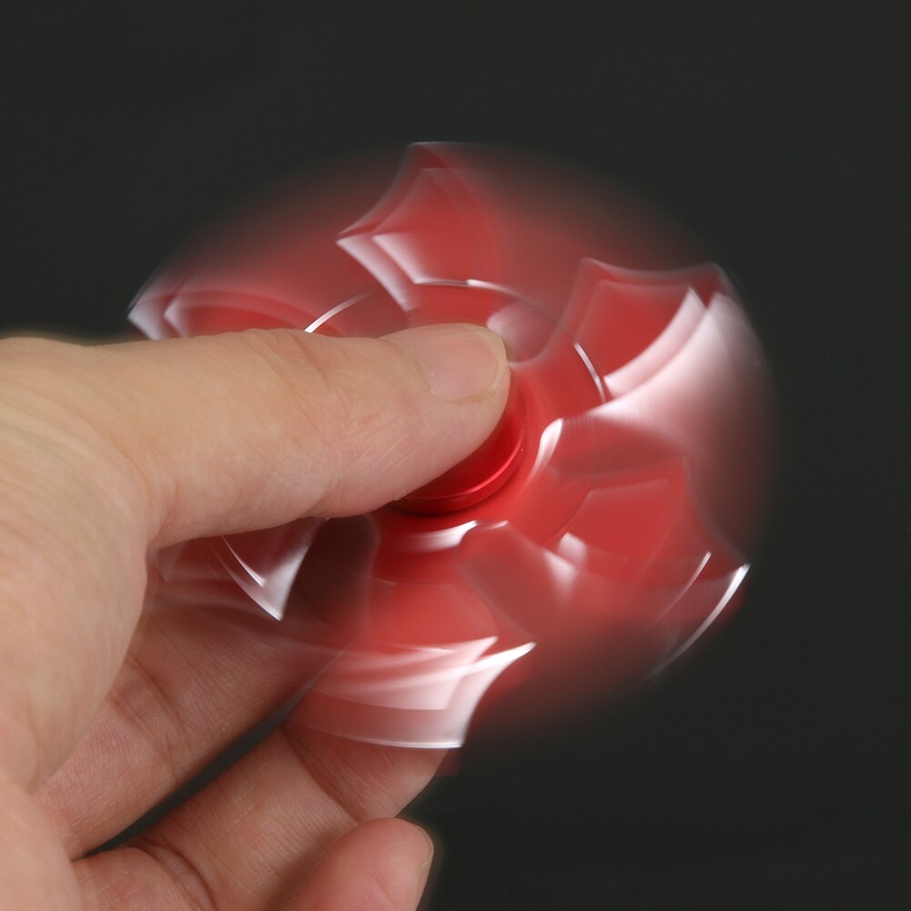 Six-Leaf Cyclone Spinning Top Adult Children's Decompression Toys Anti-rust Alloy Fingertip Spinning Top Children's Toys