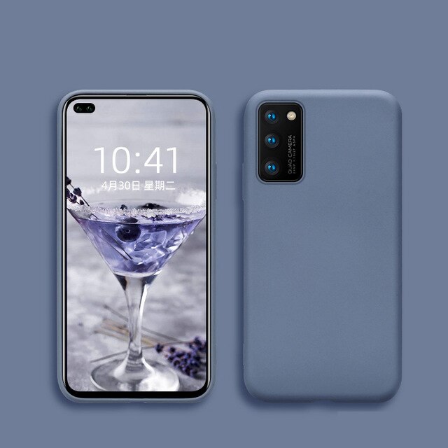 Original Liquid Silicone Case For huawei honor x10 5g Hoesje Cases on huwei honor x 10 xonor honer x10 honorx10 Coque Cover 6.63: sky blue