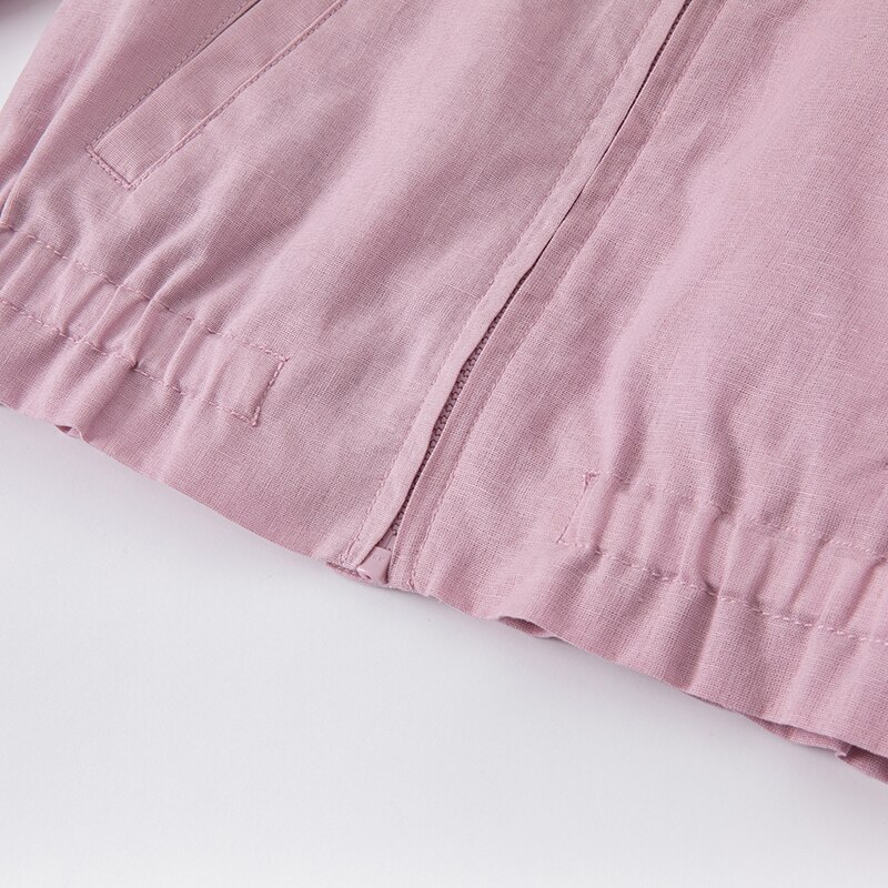 • Dave bella primavera bambini ragazze moda solido tasche con cerniera cappotto casual bambini carino top capispalla di alta qualità