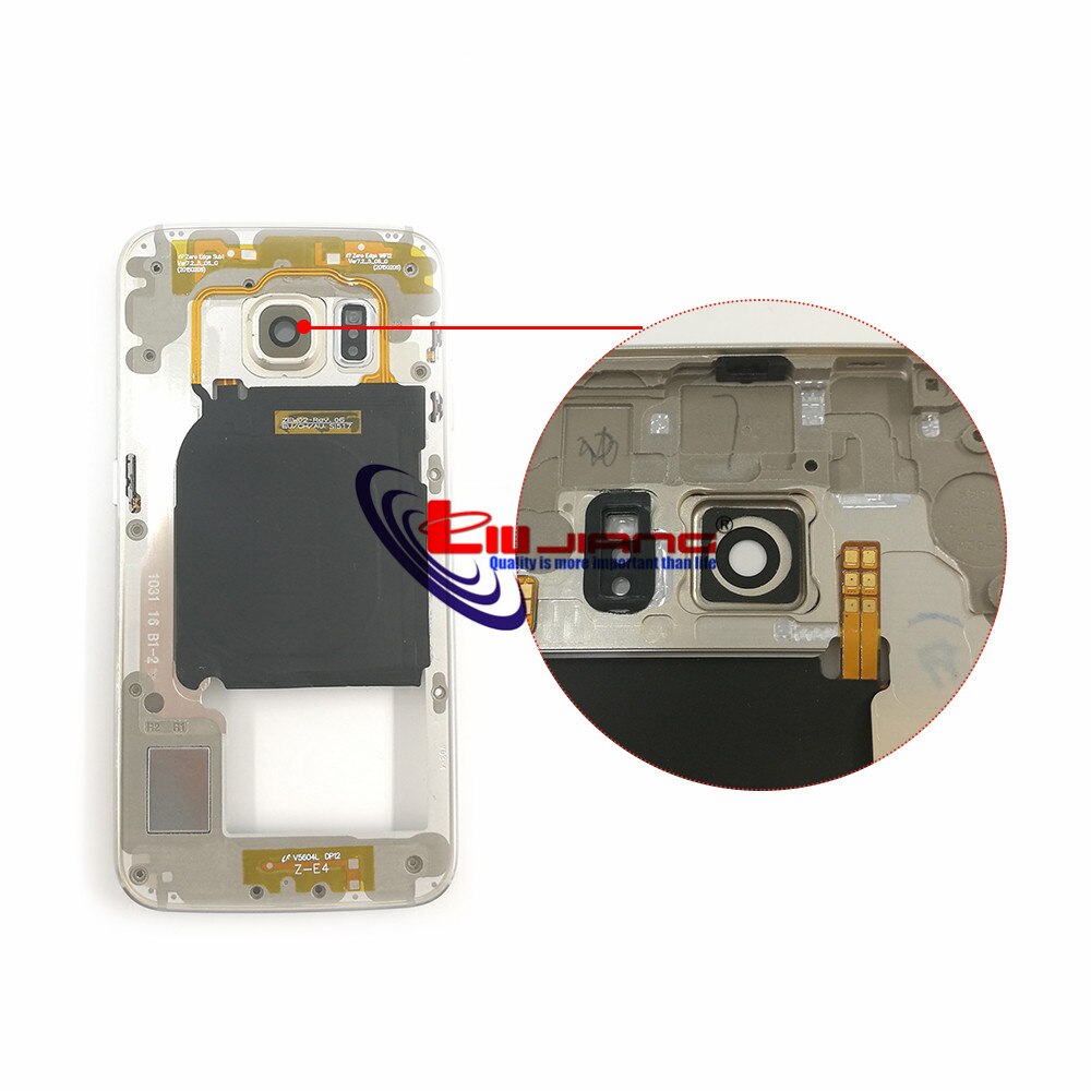 Middle Frame For Samsung S6 Edge G925 G925F G925A G925i Mid Bezel Metal Housing Chassis with Camera Lens Replacement Parts