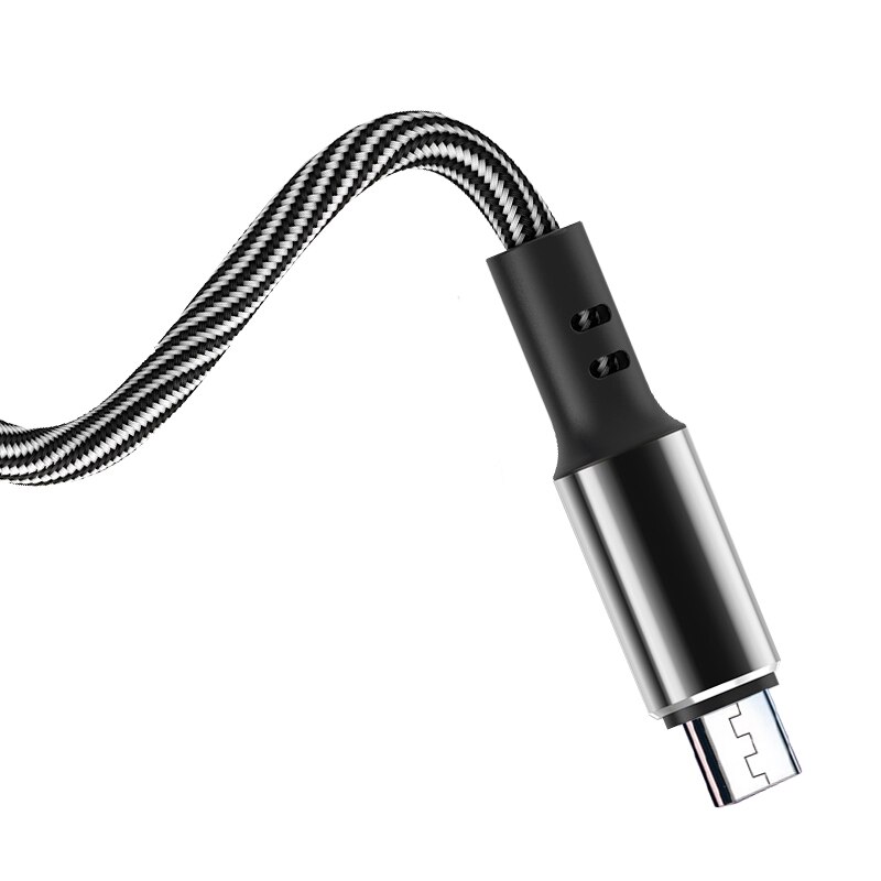 2.4A kabel Micro USB szybkie ładowanie telefonu ładowanie typu C kabel 0.5m/1m/2m synchronizacja danych szybki przewód ładowania dla Samsung Huawei Xiaomi: Silver Micro USB / 0.5m