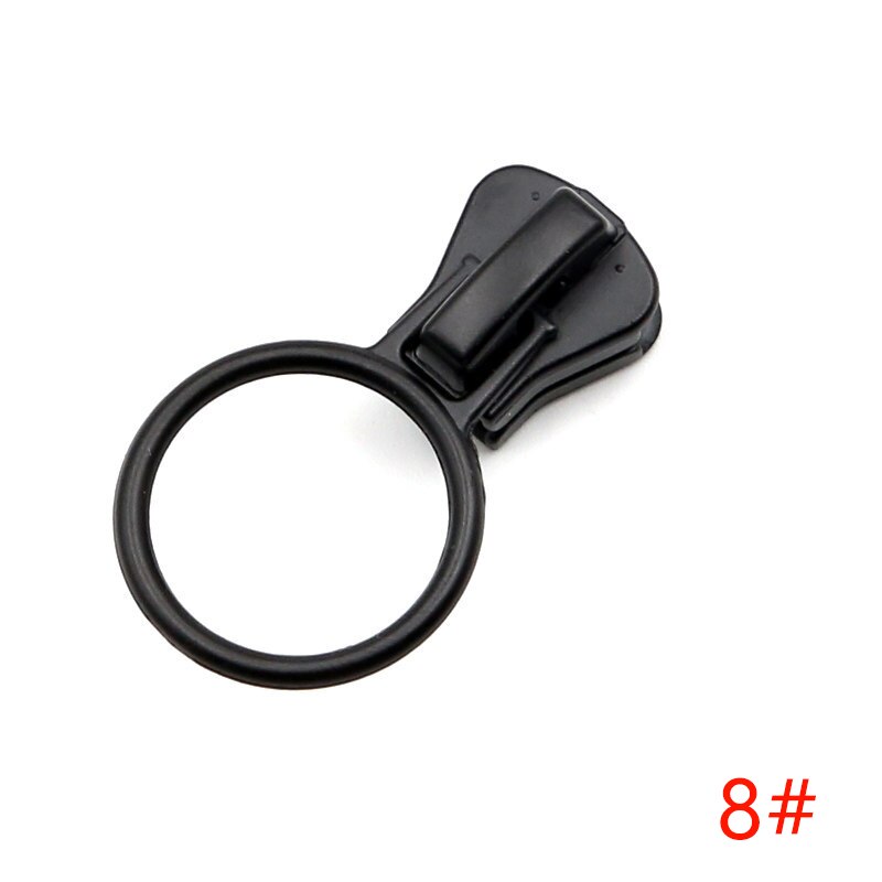 Meetee 10 sztuk 3 #5 #8 #10 #15 # suwaki z zamkiem błyskawicznym dla żywicy zamki ubrania kurtka zamki głowy zestaw naprawczy DIY suwak do szycia ściągacz: ZT027-Black-No8