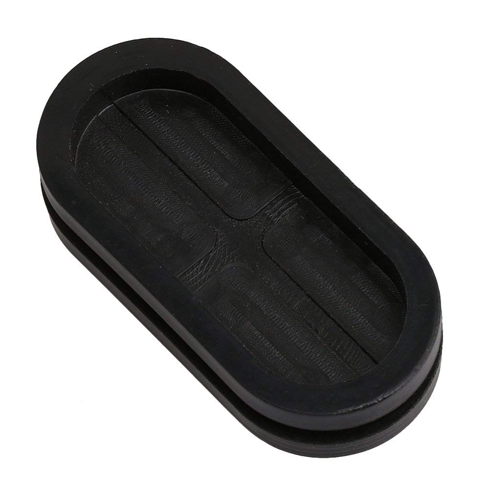 20Stck 44x22mm Mutter Schwarz Synthetische Gummi Oval bilden Doppelseitige Drähte Ösen Dichtungen Schutz Ring