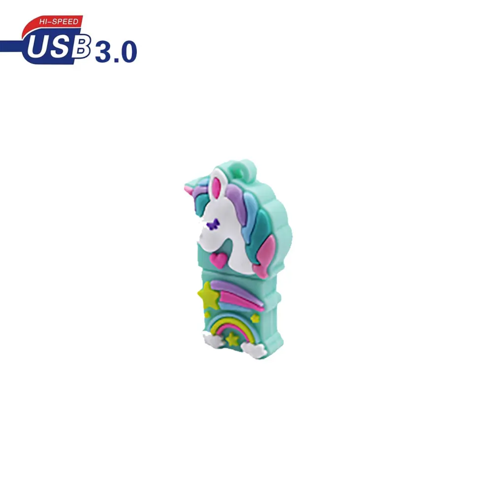 Mini clé USB 3.0, support à mémoire de 4GB 8GB 16GB 32GB 64GB, joli dessin animé licorne, cheval coloré: style 2 / 8 GO
