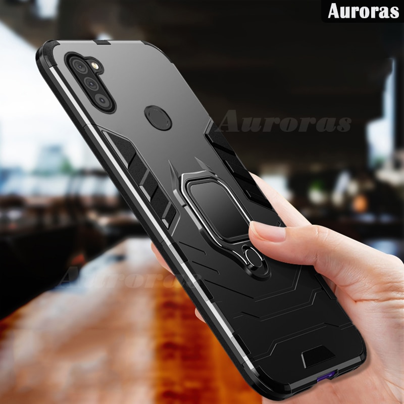 Auroras For Samsung Galaxy A11 Shockproof Armor Case Finger Ring Magnetism Holder Cover For Samsung M11 Phone Cases