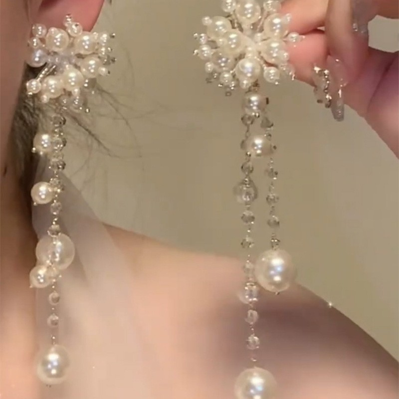 Boucles d'oreilles à pampilles papillon pour femmes, Style forêt, longues fleurs douces, tempérament Super féerique, décorations exquises: VERT LIBELLULE