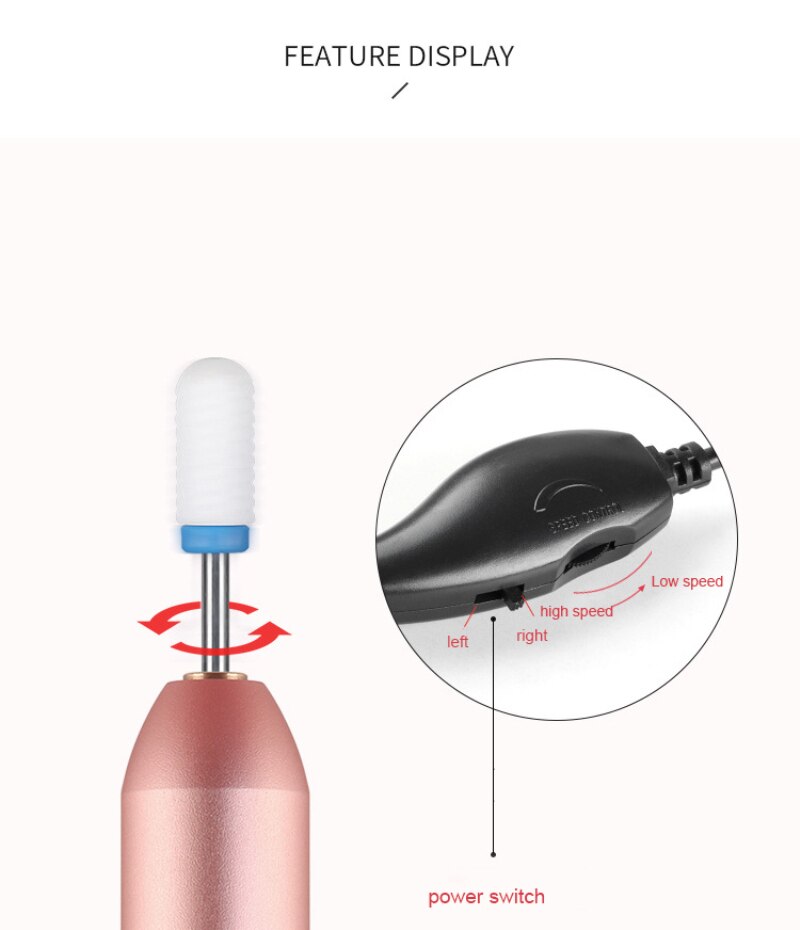 1 set elektrische manicuremachine, pen, pedicure, nagelvijl, nagelgereedschap, boor, nagelboormachine, apparatuur, nagelkunstgereedschap