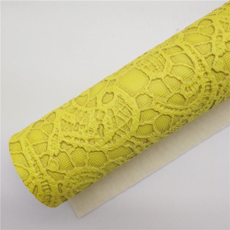 Pastel Colors Lace Embossed Synthetic Leather Vinyl Fabric Faux Leather Sheets For Bows Earrings DIY 21x29CM Q353: 4