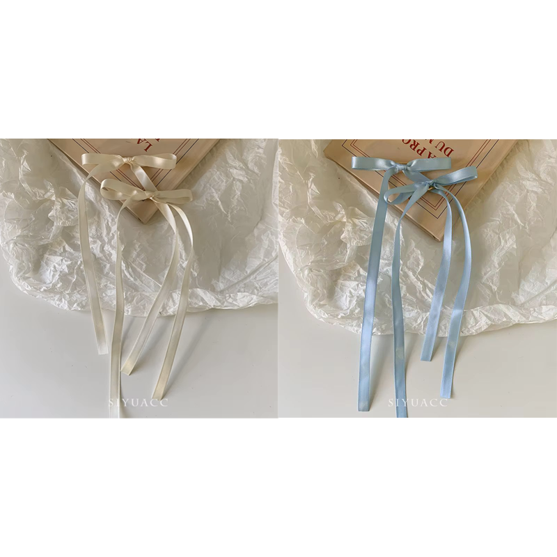 Pinzas para el cabello con lazos trenzados, cintas, coletas dobles, gorros ultra bonitos, horquillas largas dulces de estilo coreano a la , 2 uds.: Verde militar