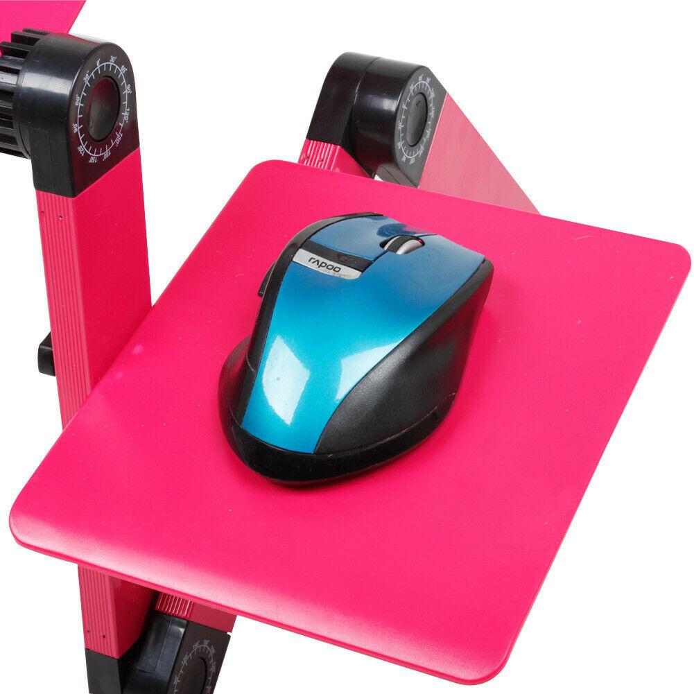 Soporte para ordenador portátil, bandeja de mesa para escritorio, soporte ajustable portátil para cama, soporte para ordenador, bandeja lateral para guardar ratón D20