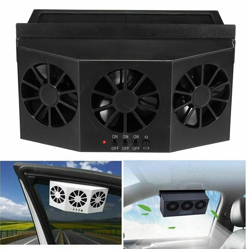 Solar Powered Car Exhaust Fan Air Vent Cool Fan Auto Ventilation System Cooler