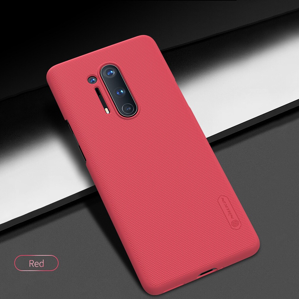 For OnePlus 8 Case NILLKIN Frosted Shield PC hard Plastic back cover case For OnePlus 8 Pro phone case: For OnePlus 8 / Red