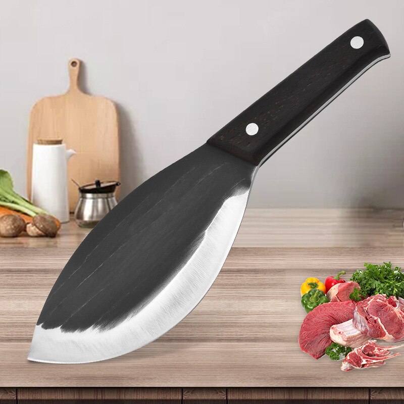 Hand-forged Slaughter Knife Slaughterhouse Boning Knife Big Bone Knife Chef Knife Super Sharp and Practical