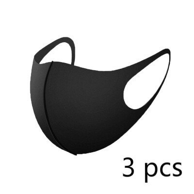1 Piece of Washable Mask Solid Color Windproof Seamless Outdoor Cycling Warm and Breathable Mask: 3 pcs
