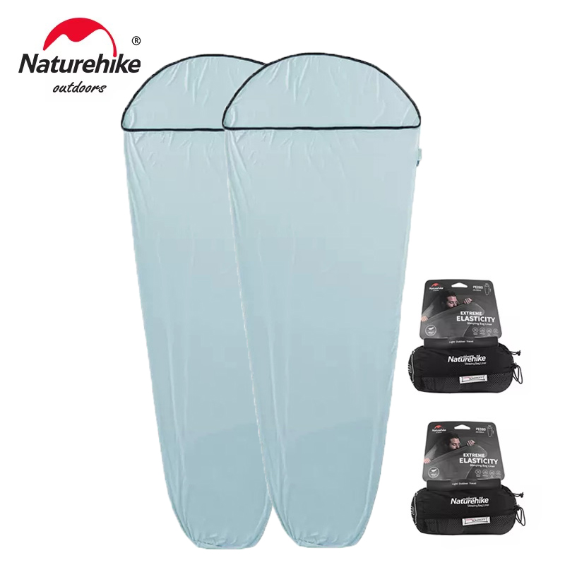 Naturehike Schlafsack Liner Hohe Elastizität Schlafsack Liner Ultraleicht Tragbare Reise Blatt draussen Camping Schlafsack: Schwarz