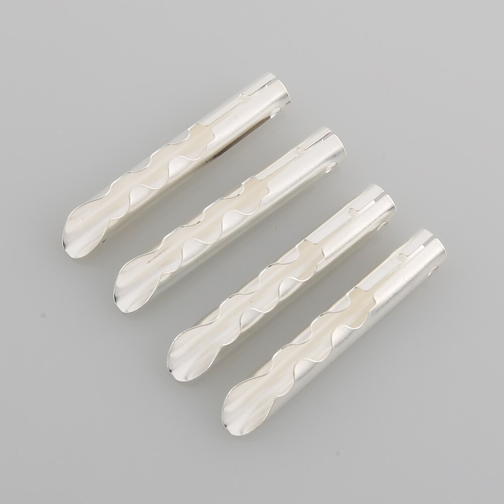 12 stücke VB432G Gold Kupfer Audio- BFA Z-Typ 4mm Bananen Stecker Lautsprecher Kabel Stecker: Silber- plattiert