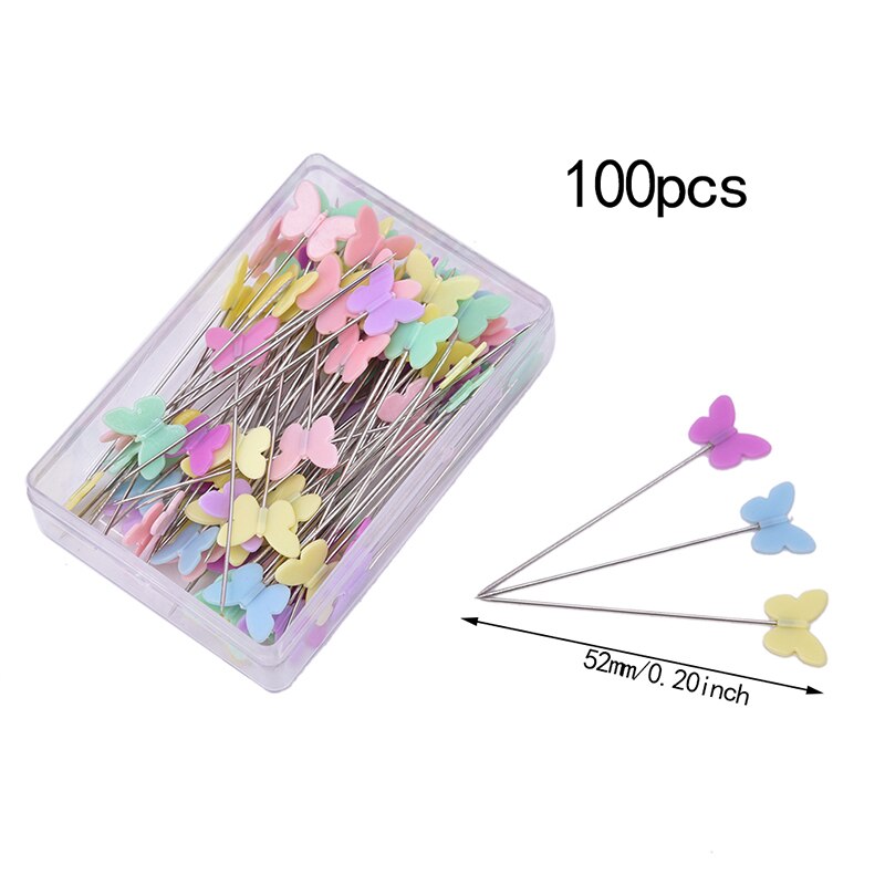100Pcs/lot Sewing Accessories Patchwork Pin With Box DIY Button Head Pins DIY: 52mm