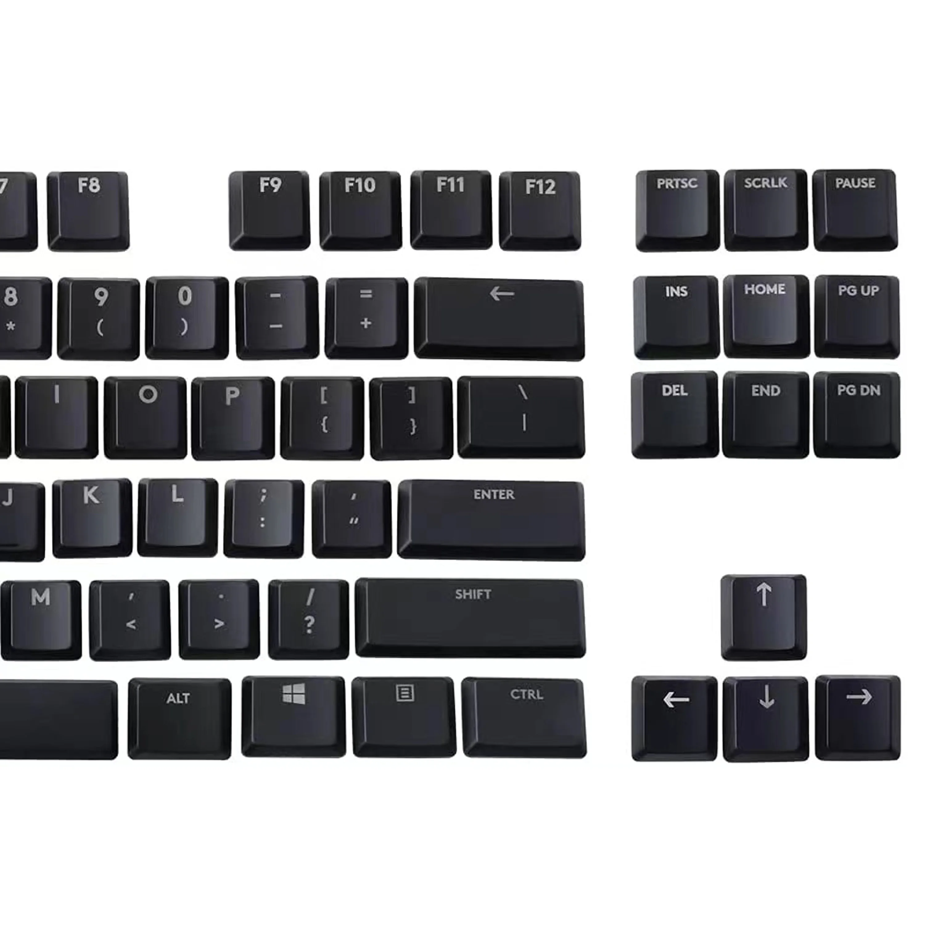 Ensemble complet de touches noires pour clavier Logitech, G915, TKL, G813, G913, G815, G915, 87 capuchons