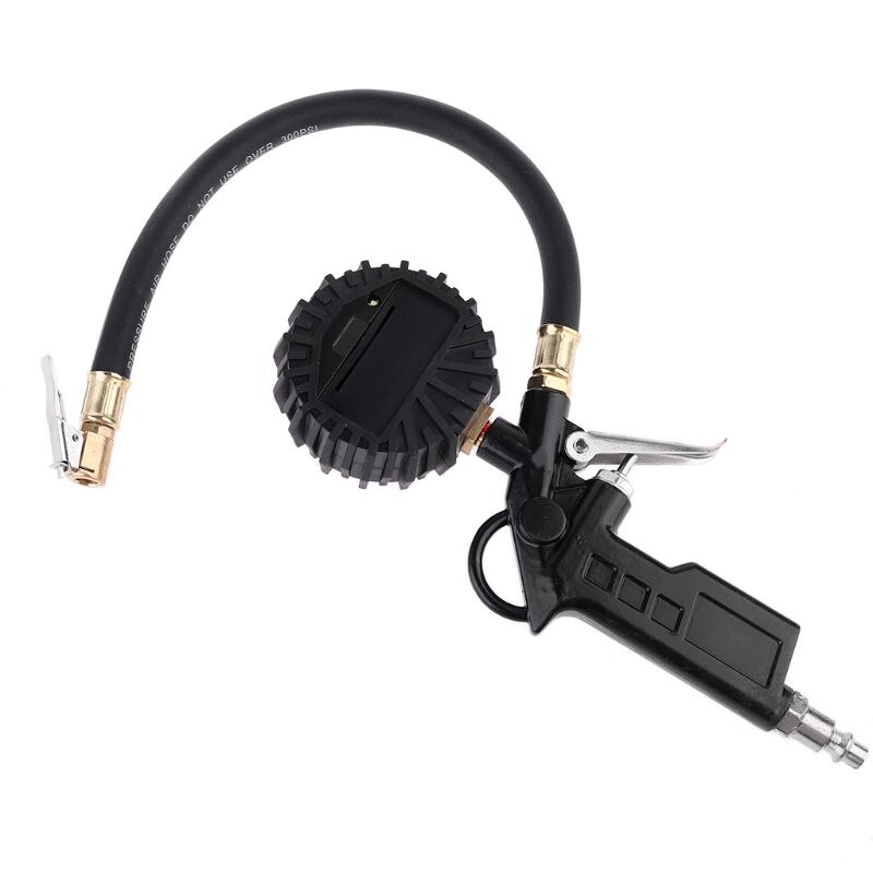 Digitale bandenspanningsmeter, bandenpompmeter 250 psi met 4 ventieldopjes, voertuig, auto, vrachtwagen, tester, inflatiebewaking