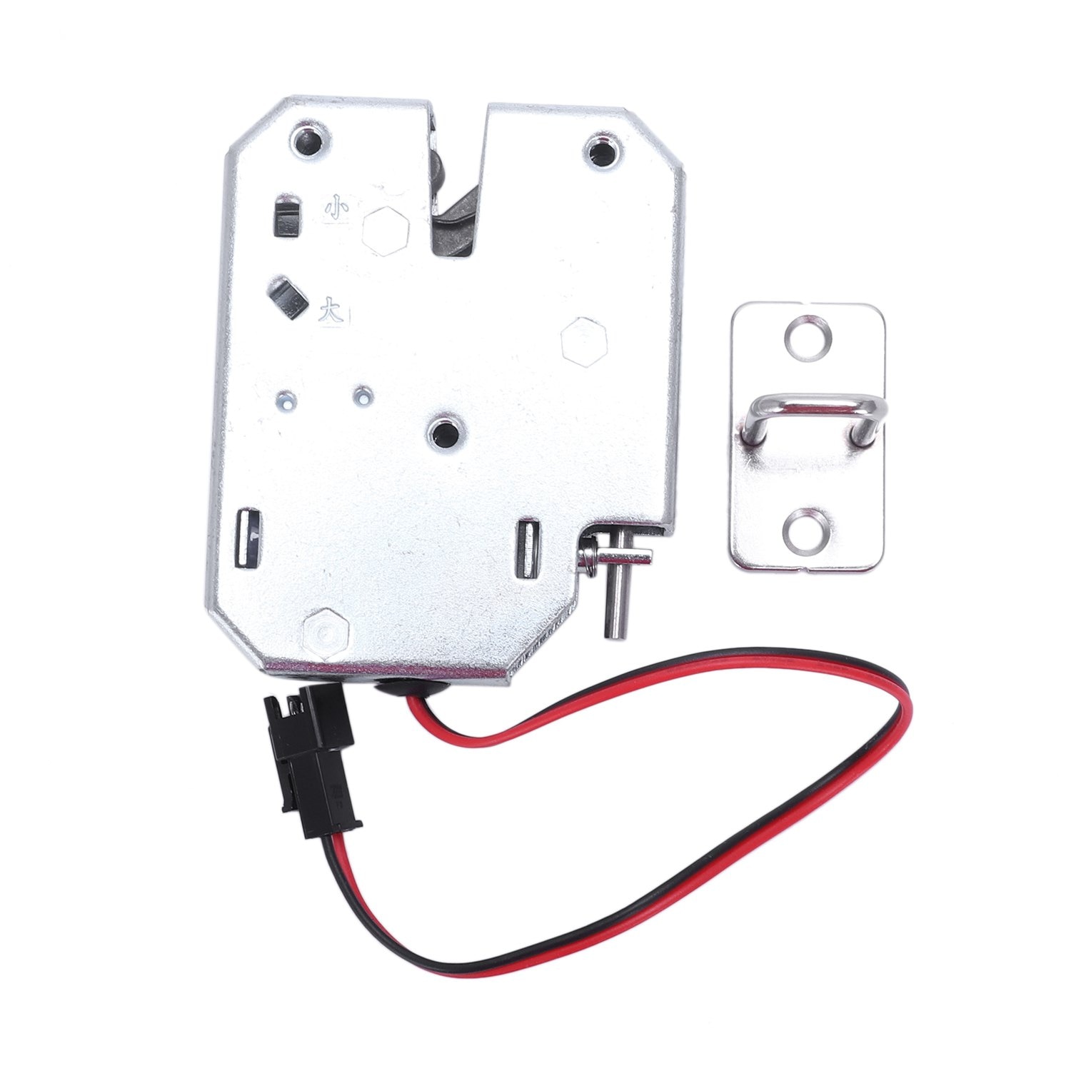 Elektrische Controle Lock Dc 12V 2A Elektromagnetische Deurslot Kast Lade Lockers Lock Klink Koolstofstaal Zilver Hangslot