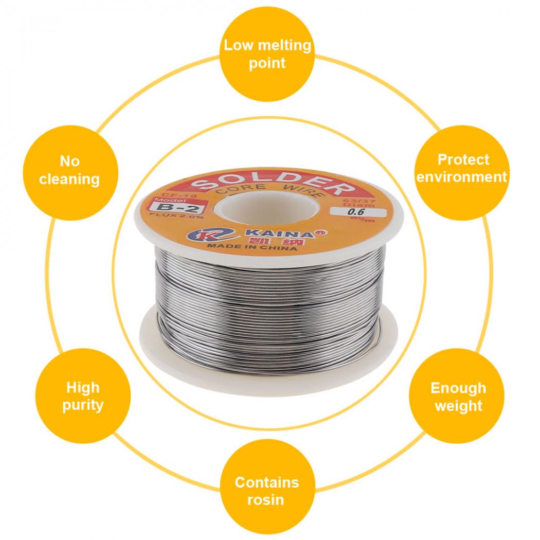 63/37 45FT 0.5 0.6 0.8MM 100g étain plomb soudure Flux soudure fer fil bobine pour électronique produit Maintenance
