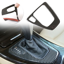Real fibra de carbono, cubierta de Panel de cambio de marchas de repuesto para BMW Serie 3 E90 E92 E93 2005, molduras interiores, pegatinas de coche