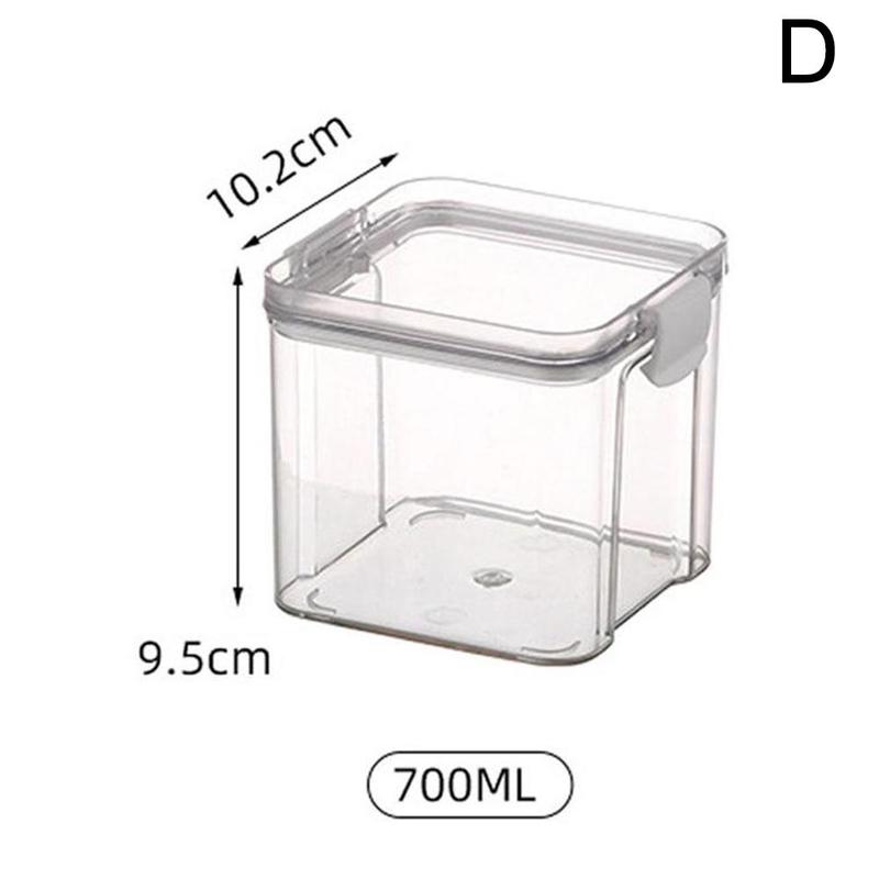 Grain Tank Transparent Plastic Household Kitchen Storage Fruit Storage Box Storage Dried Sealed Snack Kitchen Jar Jar Grain D5U2: D