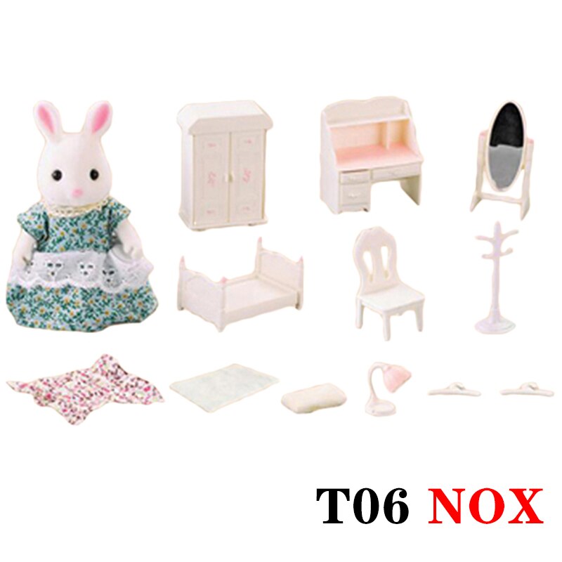 Girl Pretends To Play Simulation Child Forest Animal Family 1/12 Forest Family Furniture Set 1:12 Scale House Doll Furniture: T06