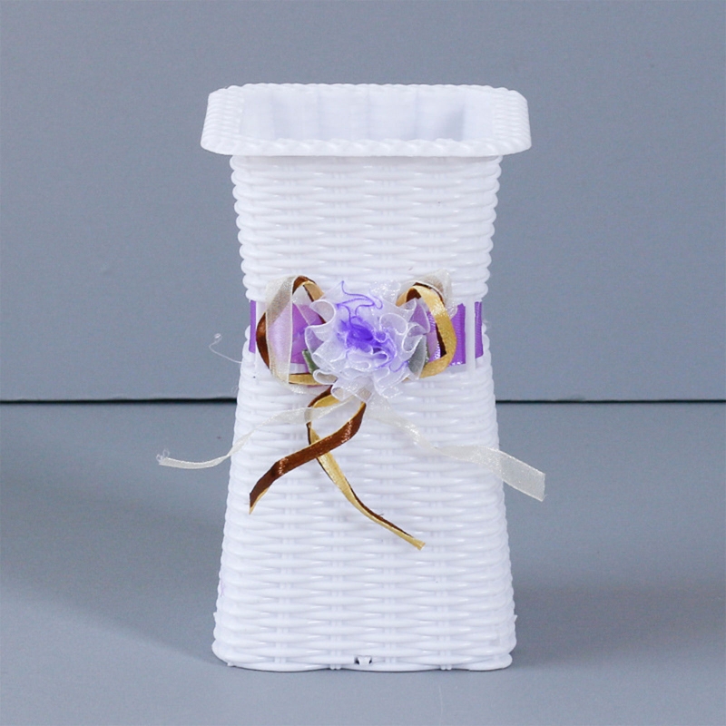 20RC Plastic Vase Simple Simulation Floral Shaped Flower Vases Organizer for Wedding Romantic Dinner Decoration Arrangement