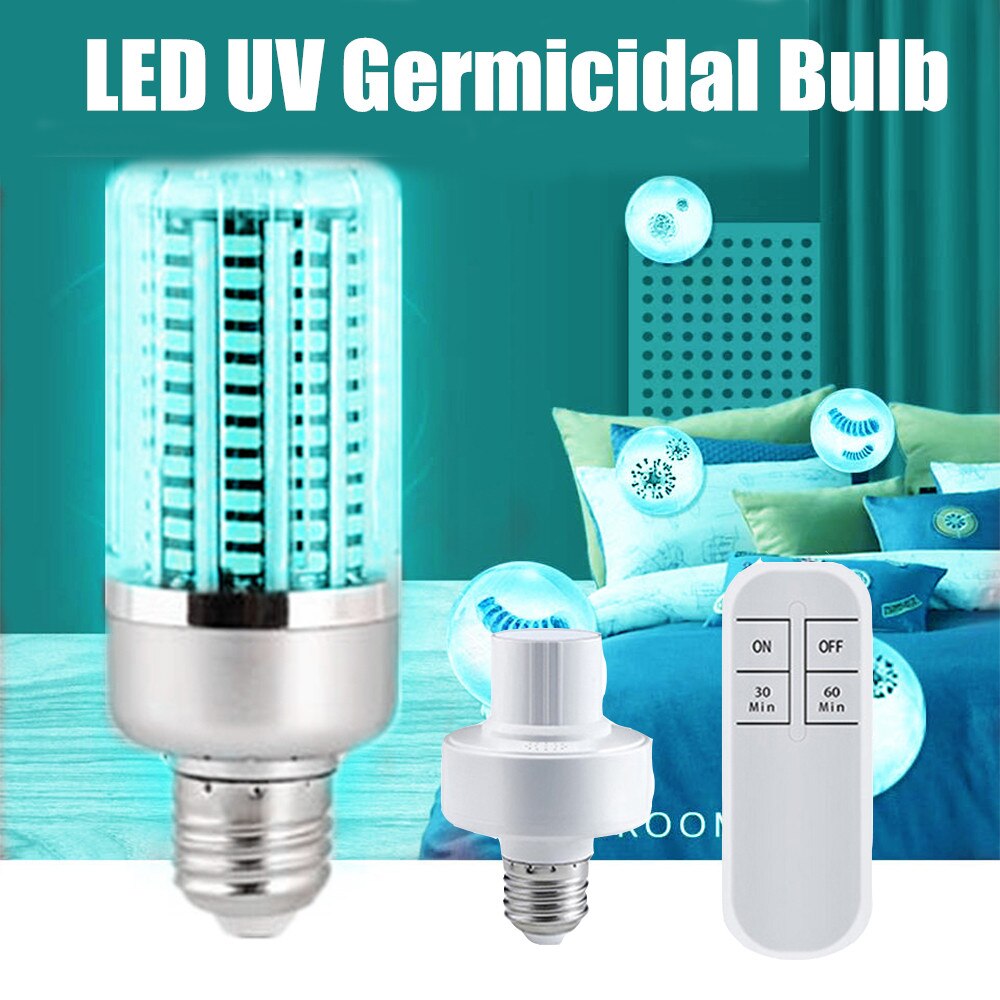 Bombilla germicida LED E27, luces de ácaros, 110V, 220V, UVC, luz ultravioleta, esterilización de ozono, 4W, 6W, 8W