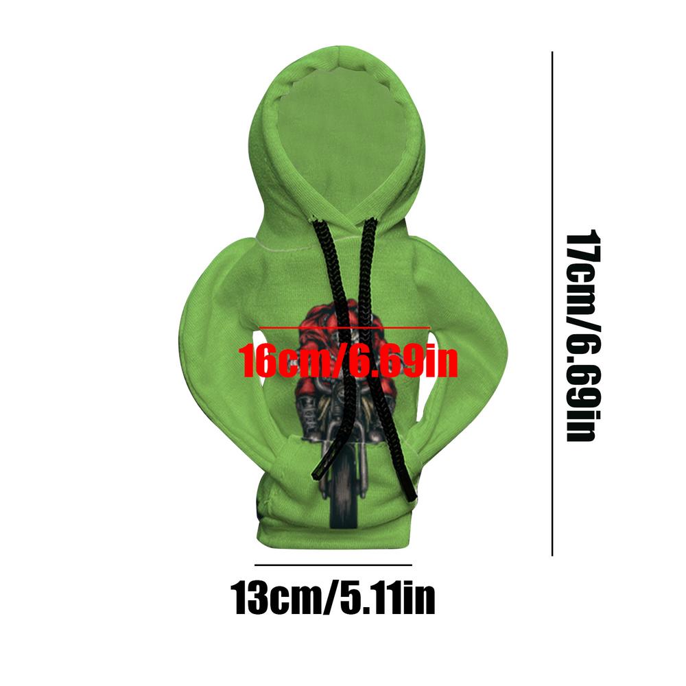 Sweat à capuche pour pommeau de levier de vitesse de voiture, couverture de anciers de vitesse, décor de Noël, amusante: green