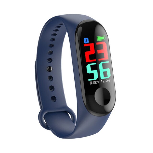 M3 più Intelligente Della Vigilanza Della Fascia di Fitness tracker Wristband Heart Rate Attività Schermo a Colori Articoli Elettronica Smart, Smartwatch, Bracciali Smart Fitness Vigilanza di Sport Del Braccialetto: Dark Blue