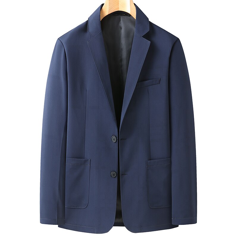 Size 8XL 7XL 6XL 2022 Herfst Klassieke Effen Kleur Blazer Mannen Pak Jas Toevallige Losse Heren blazers: Marineblauw / 4XL