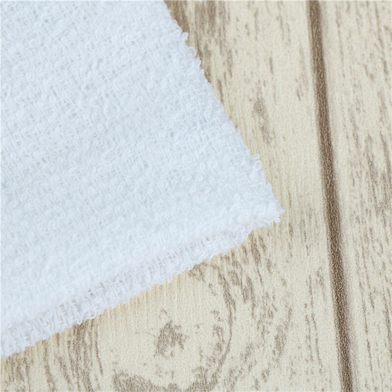 Serviette de visage en coton blanc | 6 pièces, carré et , visage et chiffon à main pour voiture, nettoyage de maison
