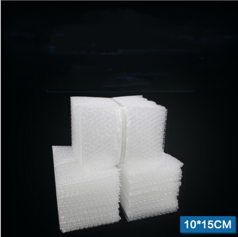 100pcs 10x15cm White Plastic Envelope Bubble Packing Bags PE Clear Shockproof Packaging Bag Double Film Bubble Bag: Default Title