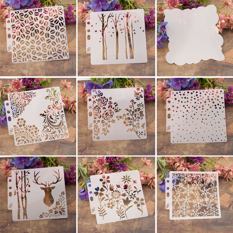 Sydän kaavaimet malli maalaus scrapbooking kohokuviointi leimaamalla albumi käsityöt