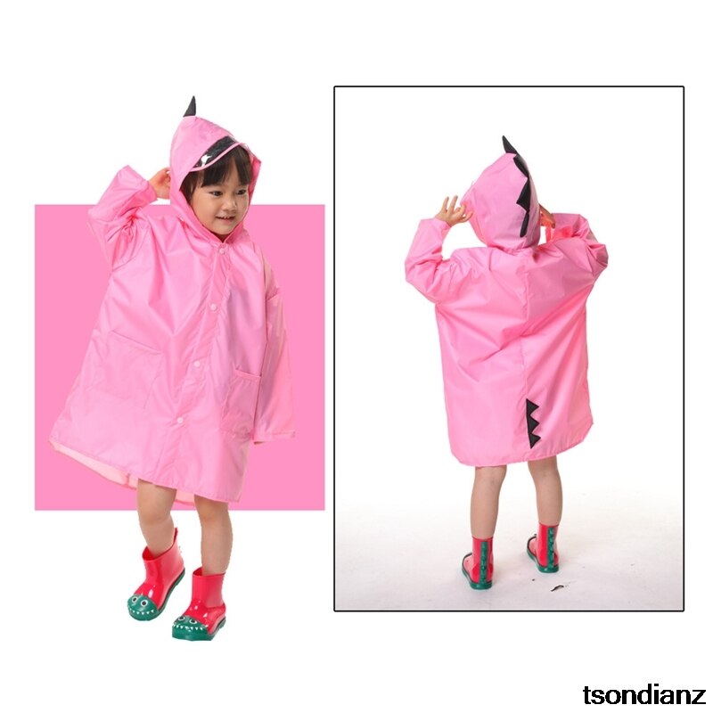 Cute Dinosaur Polyester Baby Raincoat Outdoor Waterproof Rain Coat Children Impermeable Poncho Boy Girl Rain Jacket: PK-L