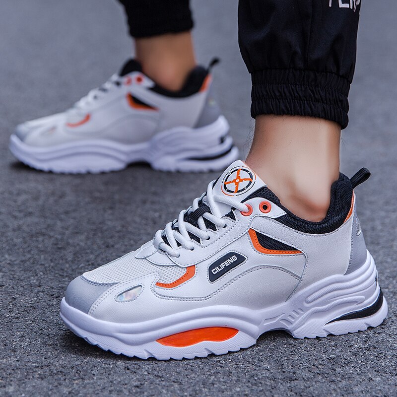Heren casual schoenen veterschoenen heren winter lente heren dikke sneaker casual platform hoge hak dad schoenen 39-44