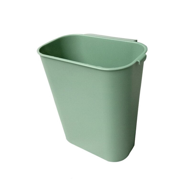 Kitchen Wall Mounted Trash Can Cabinet Door Hanging Garbage Bin Garbage Cans for Kitchen Bathroom Toilet Waste Rubbish: dark green