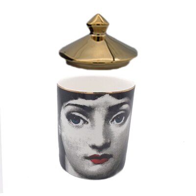 Decorative Jar Make-up Pen Jar Brush Holder Candle Holder Jewerlly Makeup Storage Jar Ceramic Crafts Home Decoration Pen Holder: 20