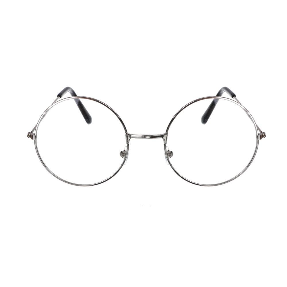 Nova moda simples unisex metal vintage retro óculos redondos quadro óculos de visão cuidados óculos dropshipping: Sliver